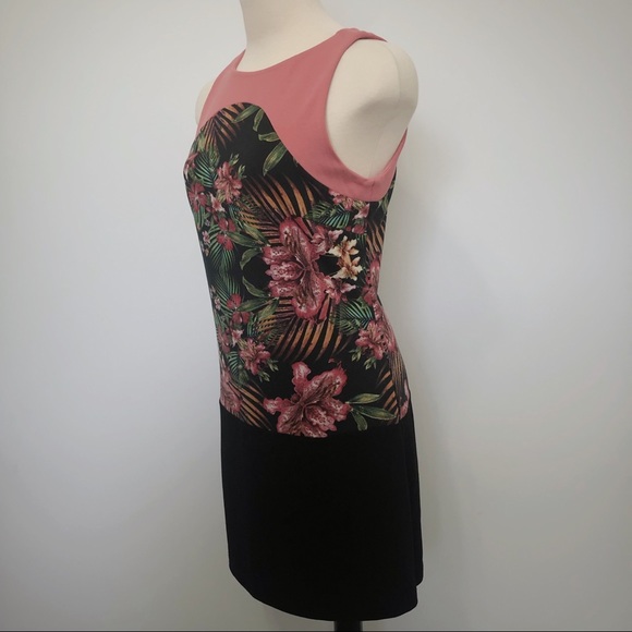 SOLD Mango MNG Tropical Color Block Sheath Dress - Picture 4 of 7